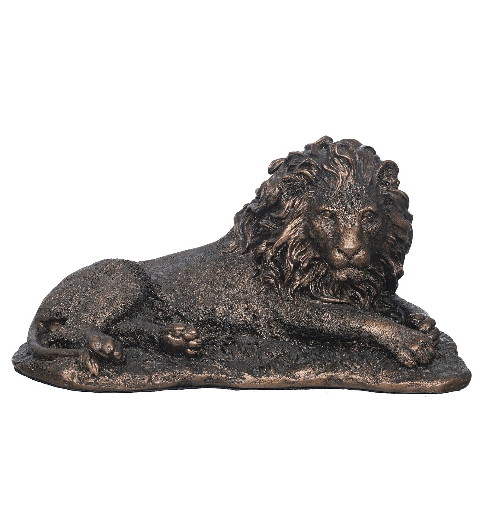 Lion Gold Polyresin Figurine